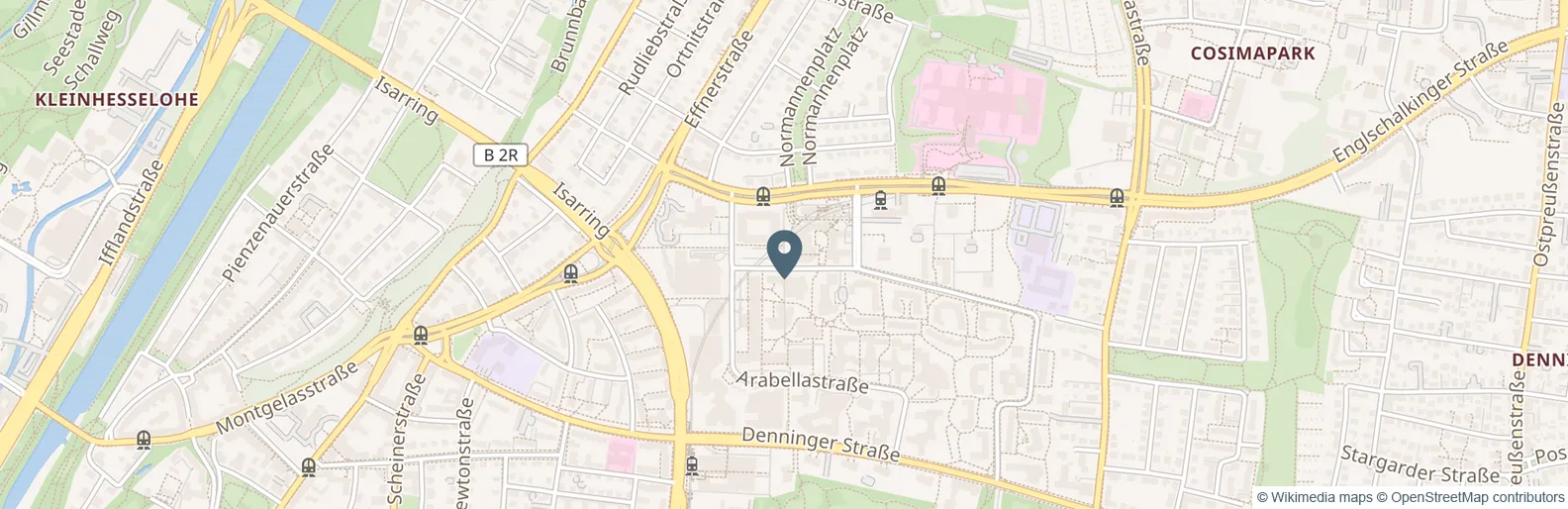 Karte Rosenkavalierplatz 18 in München
